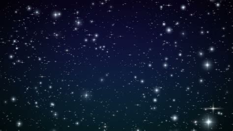 Stars In The Sky Looped Animation Beautiful Night With