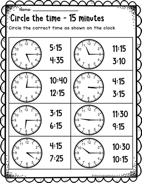 First Grade Telling Time Worksheets Made By Teachers