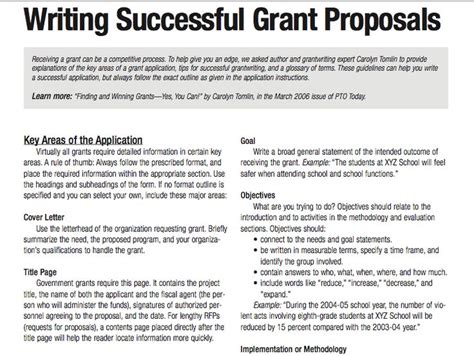Tips For Writing Successful Grant Proposals 3 Pages Download From