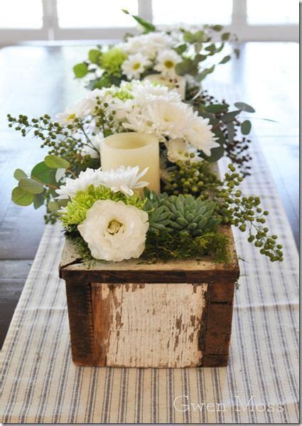 This silk flower centerpiece will add elegance to any room. Pin by Julie Hovey on White | Dining room table ...