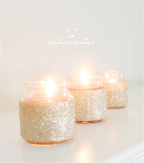 Diy Glitter Candles Diy Craft Room