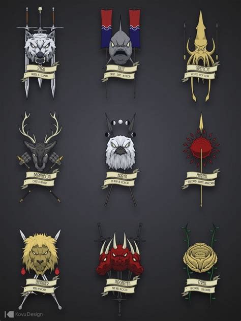 9 Custom House Sigils For A Game Of Thrones