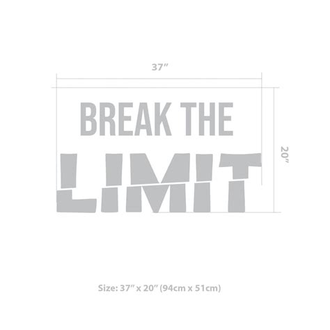 Break The Limit Decal Wall Decals Wall Graphics Toronto