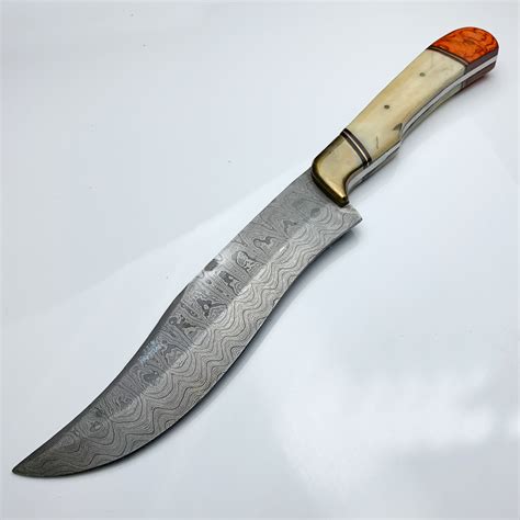 Damascus Steel Custom Hand Made Fixed Blade Hunting Knife 14