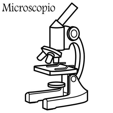 Microscopio Optico Y Sus Partes Sketch Coloring Page