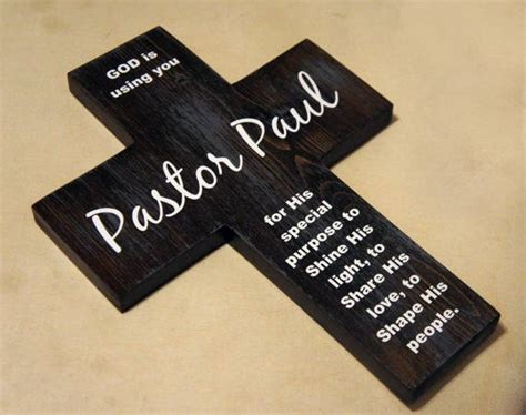 Pastor says that from his youth, leo, who had a fine ear and a melodious voice, loved music to the pitch of fanaticism. Pastor appreciation gift Personalized Pine Wood Cross with