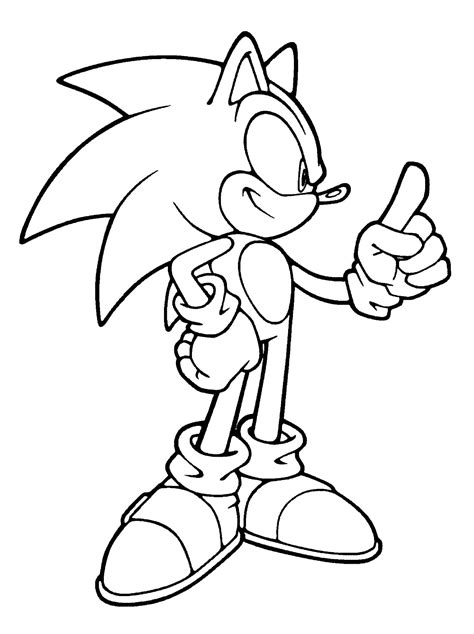 Dibujo Para Colorear Imprimible Sonic