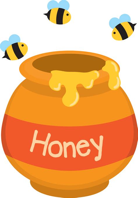 Pooh Honey Pot Clip Art Honey Clipart 1051x1505 Png Download