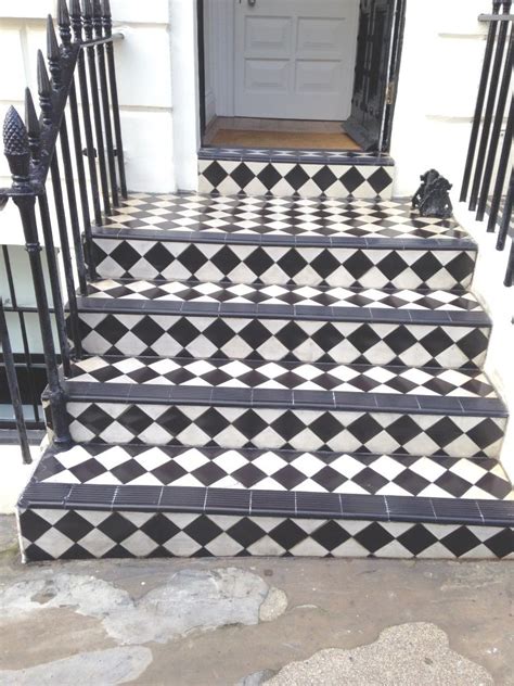 Victorian Tiled Steps Brighton Marina After Cleaning Porch Tile Porch