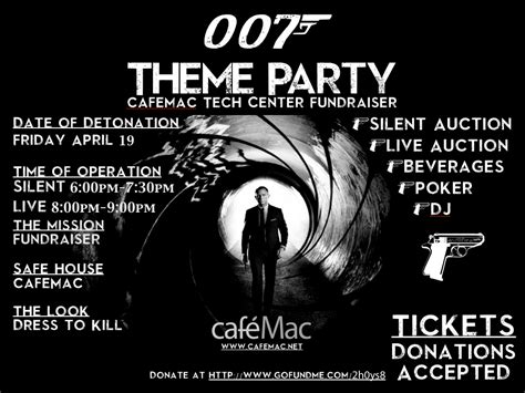 007 Theme Party Fundraiser For Learning Center Cafemac Fundraiser Party James Bond Party