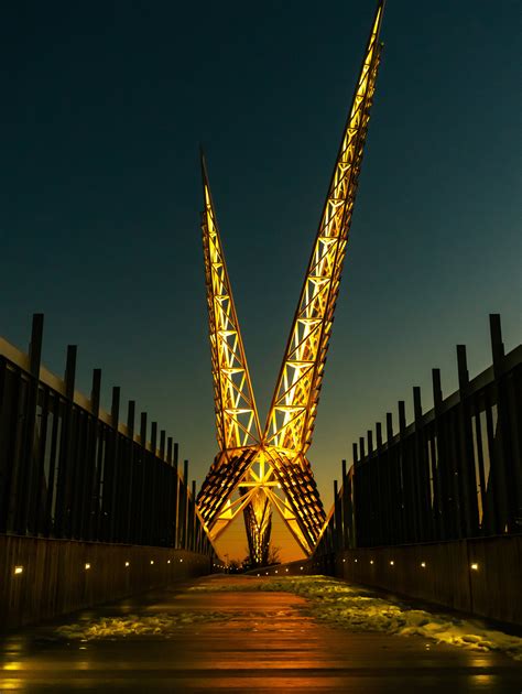 The Skydance Bridge At Scissortail Park Downtown Oklahoma City