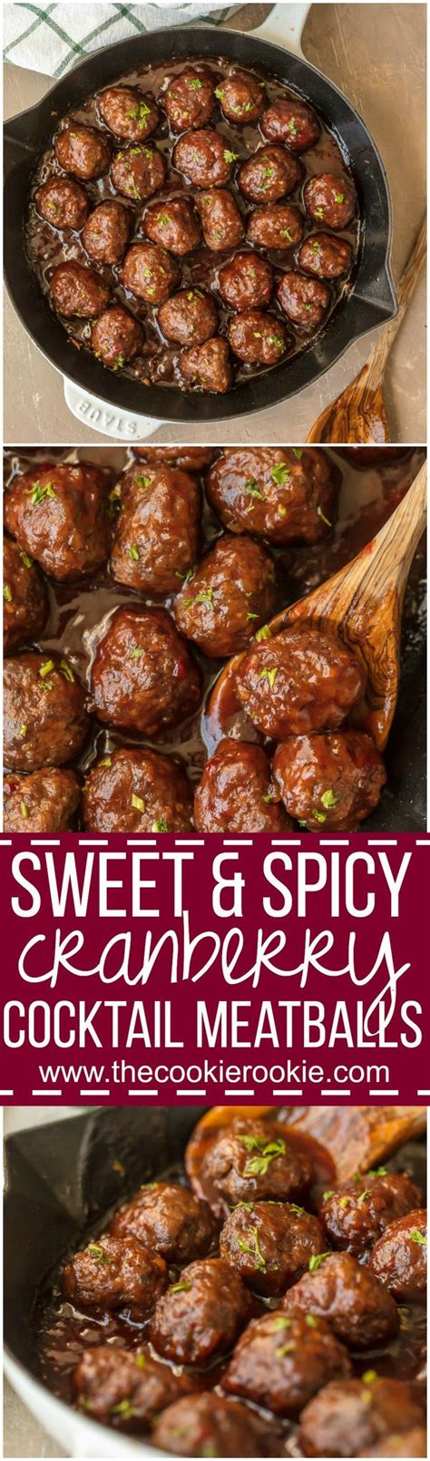 Sweet And Spicy Cranberry Cocktail Meatballs