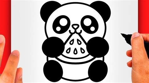 How To Draw A Panda Bear Easy Cute Panda Bear Drawing Easy Youtube