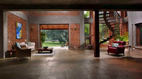 Brick Lined Interiors Open Up To Garden Filled With Fruit Trees At Mango House