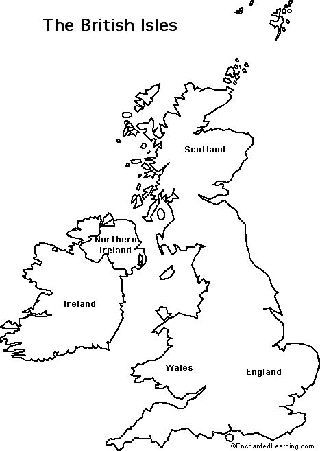 Outline Map British Isles British Isles