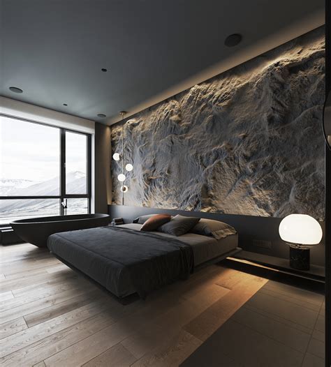 Stone Bedroom Accent Wall Awesome Decors