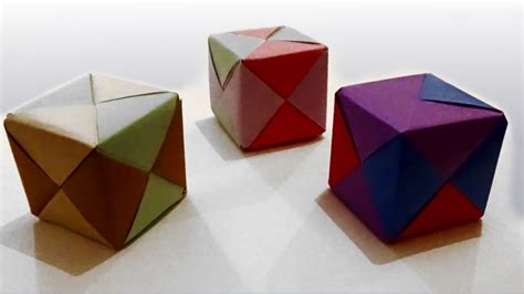 Como Hacer Un Cubo De Papel Facil Origami Caja De Regalo Youtube
