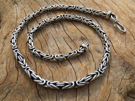 Mens 925 Sterling Silver Heavy Bali Chain Handmade By Artesanosmex On