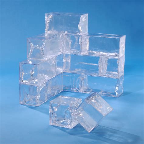 Deko Eisblock Ice Block Aus Kunststoff Strukturiert