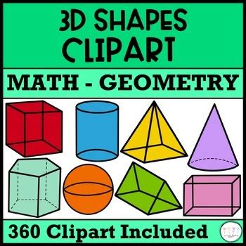 D Shapes Clipart Math Geometry And Stem Geometric Solids Images