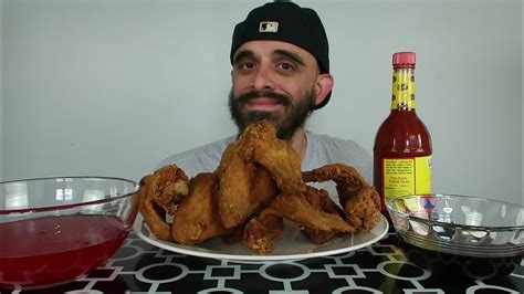 Fried Chicken Wings Mukbang Youtube