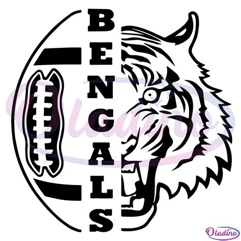 Cincinnati Bengals Half Tiger Svg Digital File Nfl Svg