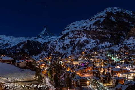 Zermatt At Night David Kotz