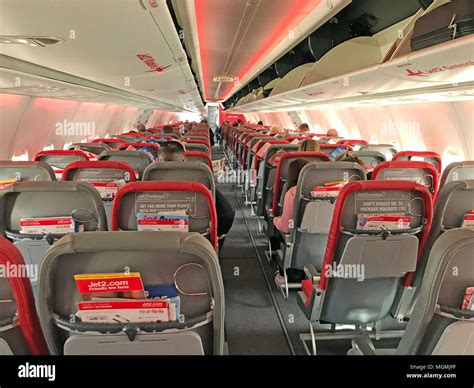 Interior of Jet2 Boeing 737 Cabin Stock Photo - Alamy