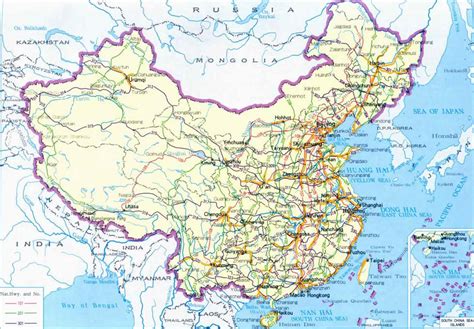Detailed road map of China. China detailed road map ...