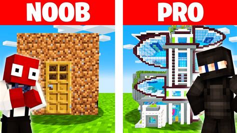 Minecraft Noob Vs Pro LuxusnÍ Dům Ve Stavěcí Soutěži Youtube