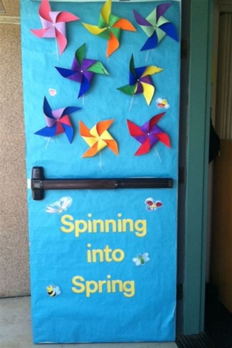 Spring Classroom Door Pinwheels Spring Door Decoration Door