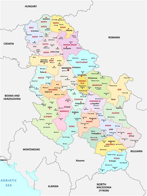 Serbia Political Map Mappr