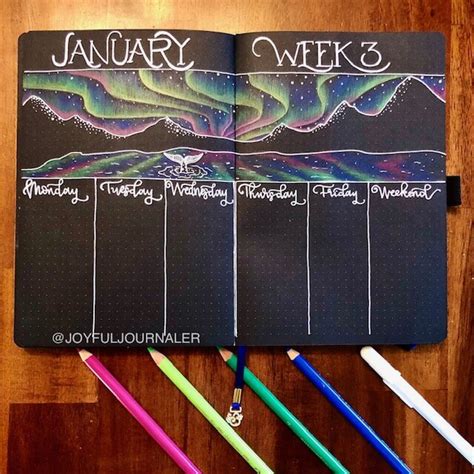 How To Draw Northern Lights With Colored Pencil — Joyful Journaler