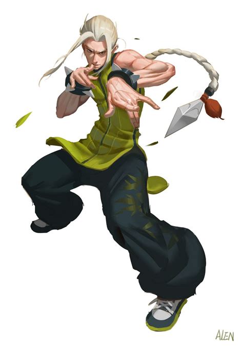 Artstation Kung Fu Alen Li Kung Fu Character Design Male Concept