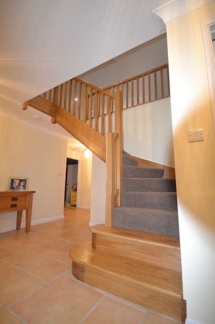 Bespoke Oak Staircase For Bungalow Loft Conversion Traditional