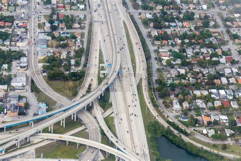 Interstate Intersection Aerial View Stock Image Colourbox