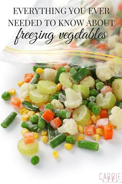 Tips For Freezing Vegetables Carrie Elle