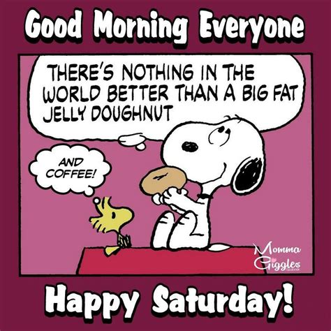 Snoopy And Woodstock Good Morning Everyone Happy Saturday Graphic Good
