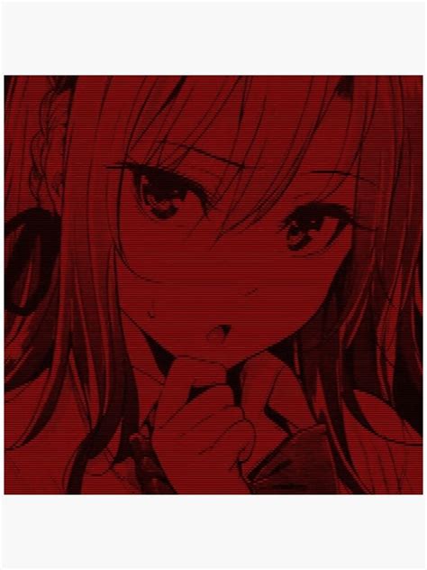 Red Anime Girl Pfp Sticker For Sale By Blxssomuwu Redbubble