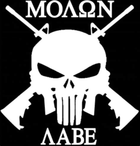 Molon Labe Punisher Rifles 2a Gun Rights Vinyl Decal Sticker Car Truck