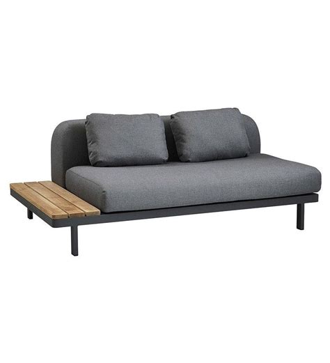 Space 2 Seater Sectional Armlessteak Side Table Allred Collaborative