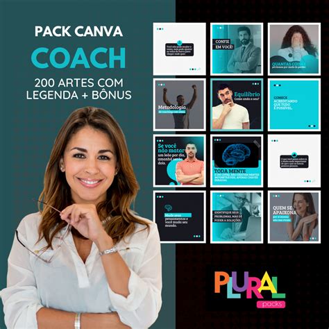 200 Artes Coach Editáveis Em Canva Bônus Plural Packs Hotmart