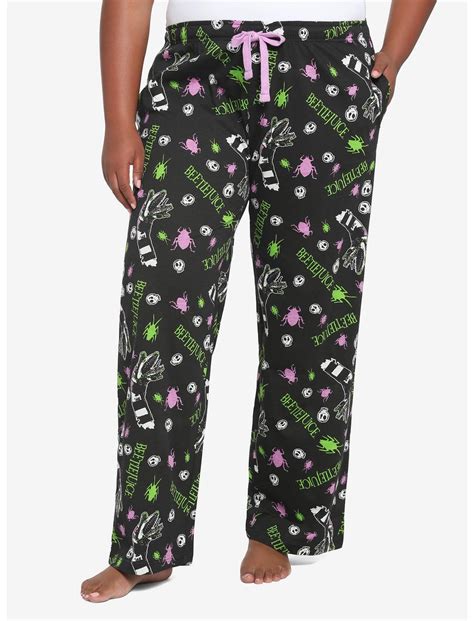 Beetlejuice Logos Pajama Pants Plus Size Hot Topic