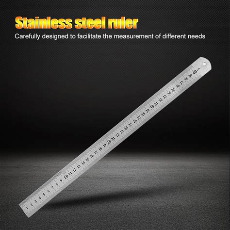 Stainless Steel Metal Ruler Metric Rule Precision Double Sided