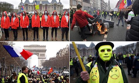 French Yellow Vests Protest For 16th Straight Weekend Daily Mail Online