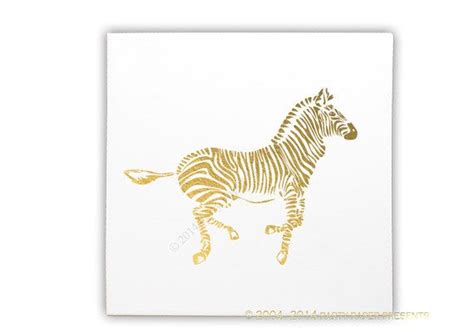 Gold Zebra Art Print Wall Gallery 12 X 12 By Partypaperpresents Zebra