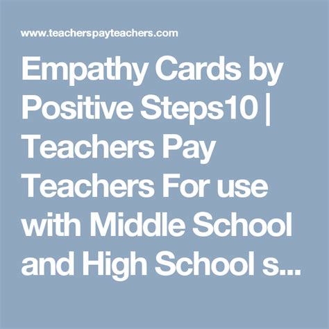 Empathy Cards By Positive Steps10 Teachers Pay Teachers For Use With