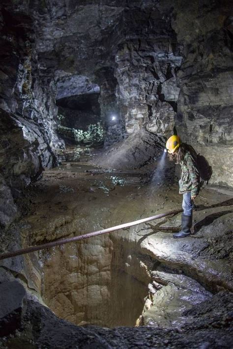 Looking Down A Mineshaft Inside An Abandoned Mine Fife Scotland Scary