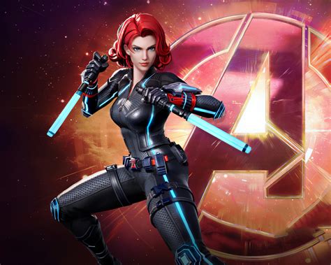1280x1024 Natasha Romanoff As Black Widow In Marvel Super War 1280x1024