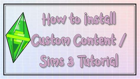 The Sims 3 How To Install Custom Content Youtube